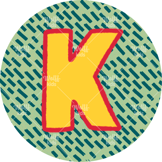 Einzelner Magnet: K grün, 4cm